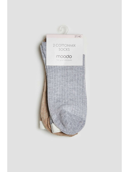 Moodo 2er-Pack Socken in zwei Farben Moodo