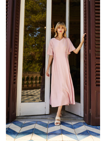 Moodo Rosa Midikleid Moodo