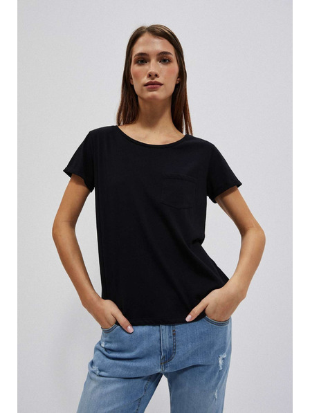 Moodo Schwarzes Damen Long Shirt Moodo