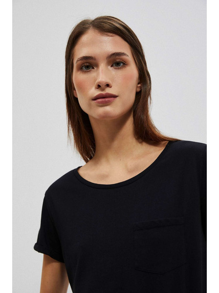 Moodo Schwarzes Damen Long Shirt Moodo