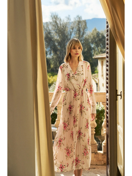 Moodo Moodo Damen Kleid mit Blumenmuster