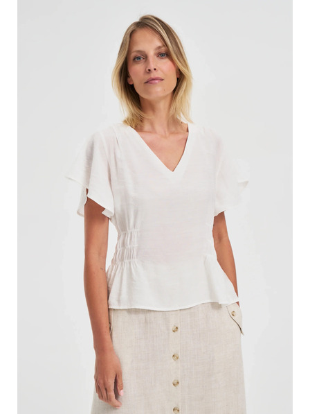 Moodo Weißes Damenhemd Moodo