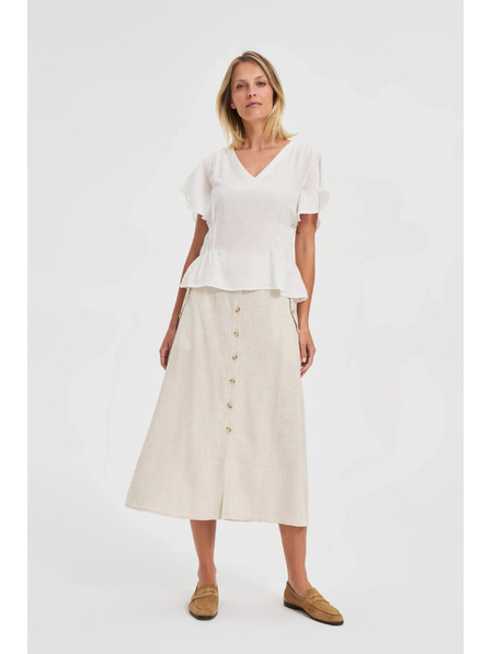 Moodo Weißes Damenhemd Moodo