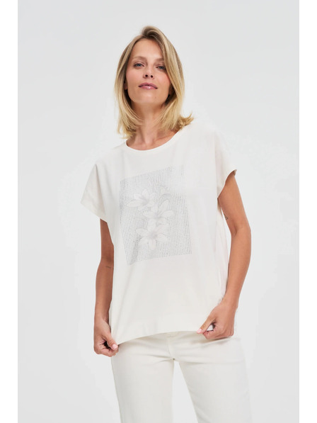 Moodo Weißes Damen-T-Shirt Moodo