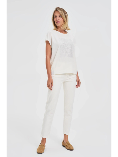 Moodo Weißes Damen-T-Shirt Moodo