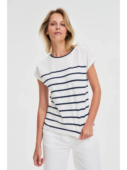 Moodo Dunkelblaues Damen T-Shirt Moodo