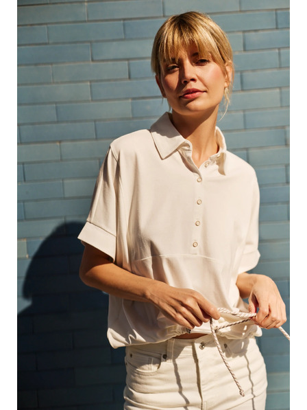 Moodo Weiße Damenbluse