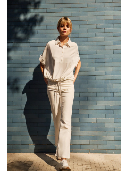 Moodo Weiße Damenbluse