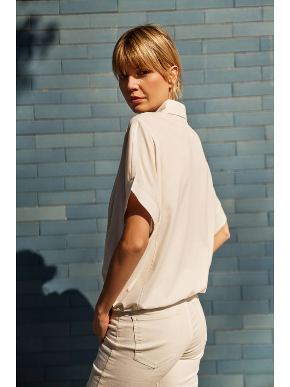 Moodo Weiße Damenbluse