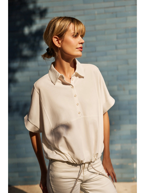 Moodo Weiße Damenbluse