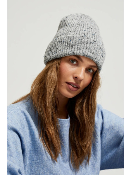 Moodo Gerippte Mütze grau Moodo