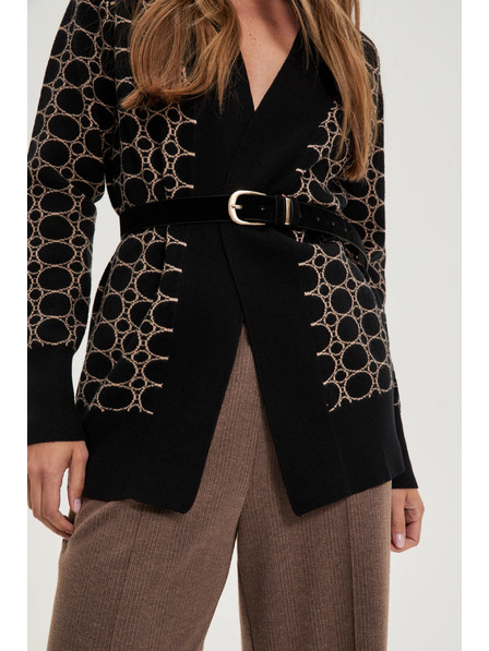 Moodo Glatter schwarzer Gürtel Moodo