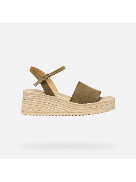 Geox Khaki Damensandalen Geox Alemeria