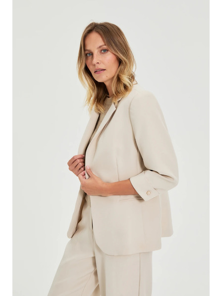 Moodo Sakko mit 3/4-Ärmeln beige Moodo