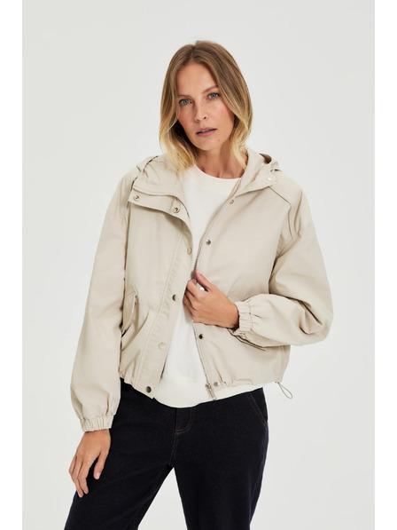 Moodo Jacke mit Kapuze beige Moodo