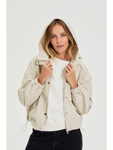Moodo Jacke mit Kapuze beige Moodo
