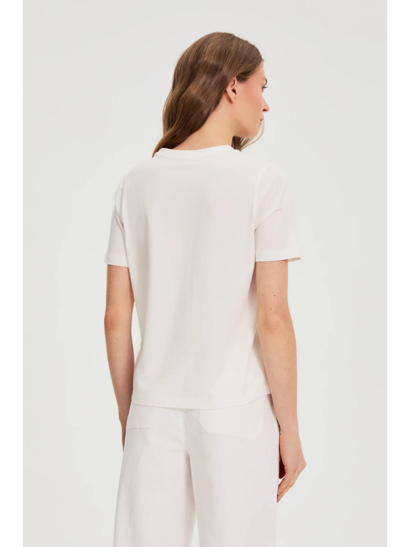 Moodo Bluse mit Applikation weiß Moodo