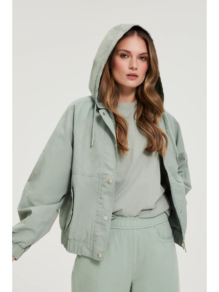 Moodo Kurze Jacke olivgrün Moodo