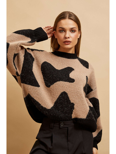 Moodo Gemusterter Pullover Moodo