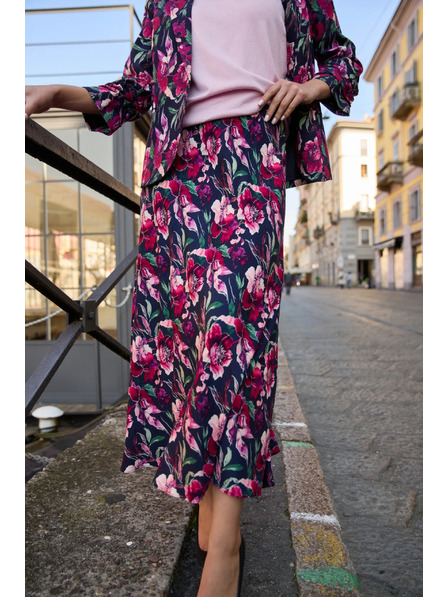 Moodo Rock mit Blumenmuster dunkelblau Moodo