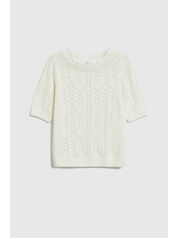 Moodo Azurblauer Pullover sandfarben Moodo