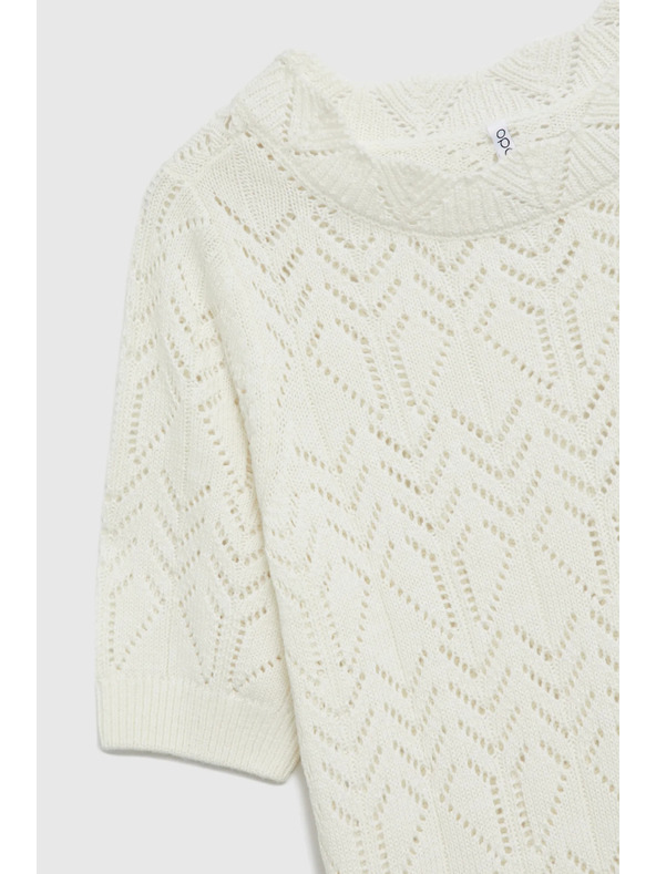 Moodo Azurblauer Pullover sandfarben Moodo