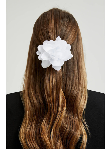 Moodo Brosche mit Materialblüte weiß Moodo