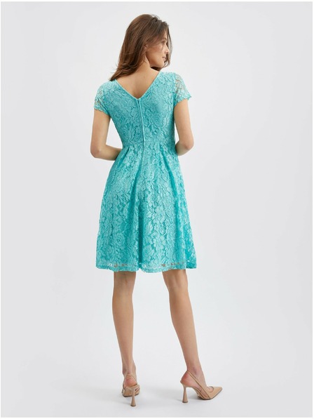Orsay Türkisfarbenes Damen-Spitzenkleid ORSAY