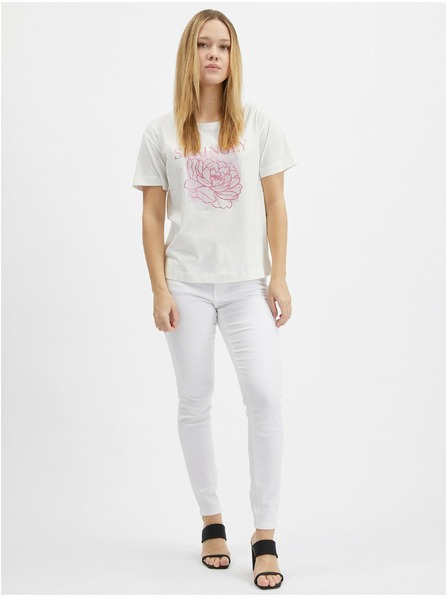 Orsay Cremefarbenes Damen-T-Shirt ORSAY