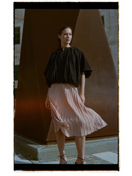 Moodo Plissierter Rock beige Moodo