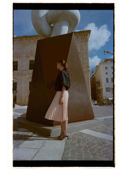 Moodo Plissierter Rock beige Moodo