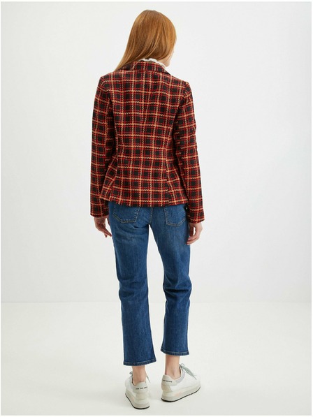 Orsay Schwarz-rot karierte Damenjacke ORSAY