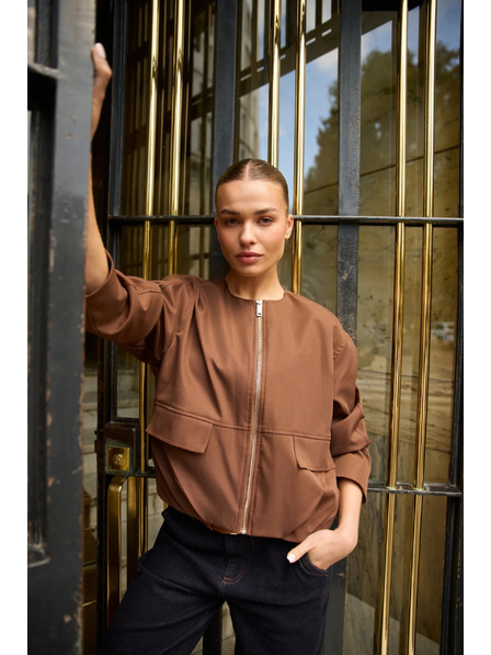 Moodo Kurze Jacke Braun Moodo