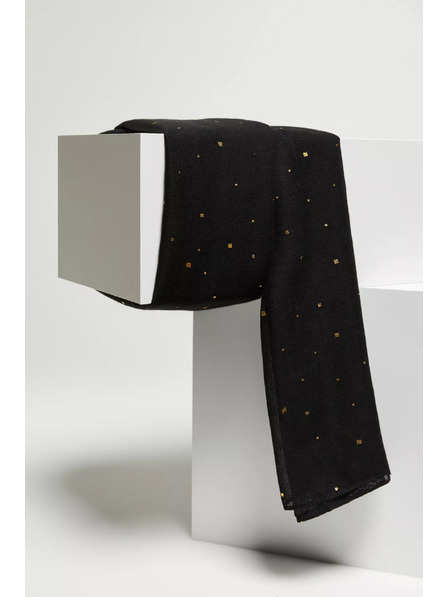 Moodo Schal mit goldenem Druck Schwarz Moodo