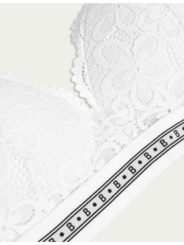 Marks & Spencer Dekoltée-BH Cleo mit Spitze, ohne Bügel Marks & Spencer Weiß