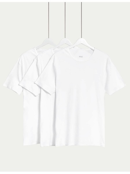 Marks & Spencer Set aus drei weißen Marks & Spencer Herren-T-Shirts