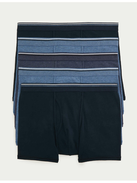 Marks & Spencer Fünferpack Herren-Boxershorts in blau Marks & Spencer