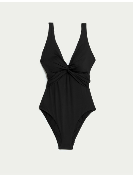 Marks & Spencer Bauchbetonter Badeanzug mit Dekolleté Marks & Spencer schwarz