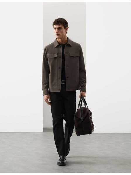 Marks & Spencer Funktionale Twill-Jacke mit Textur von Marks & Spencer in Braun