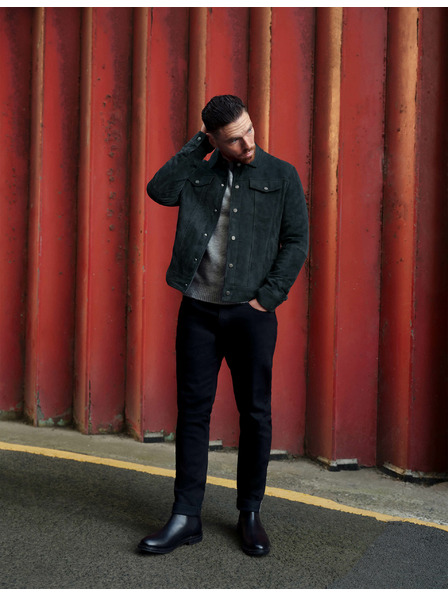 Marks & Spencer Stretchjeans im japanischen Stil, schmaler Schnitt von Marks & Spencer in Schwarz