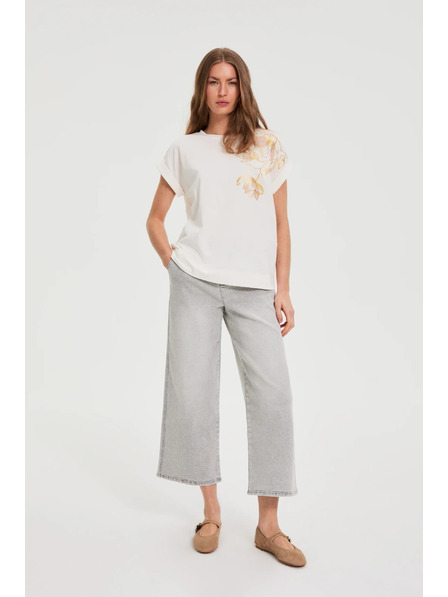 Moodo Bluse mit Druck weiß Moodo