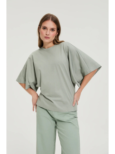 Moodo Bluse mit breiten Ärmeln olivgrün Moodo