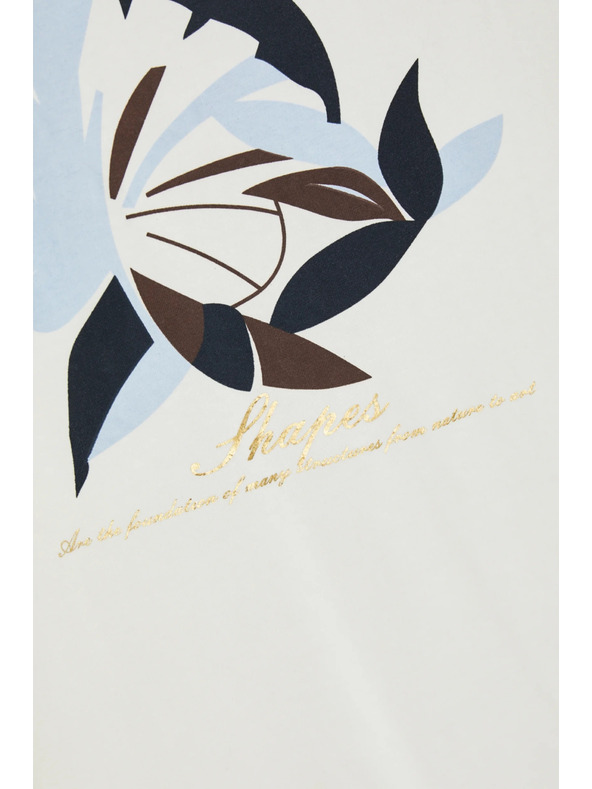 Moodo Bluse mit Druck weiß Moodo