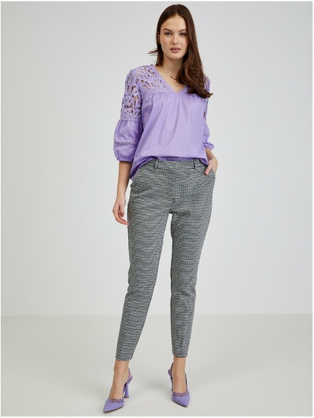 Orsay Weiß und schwarz gemusterte ORSAY-Hose für Damen