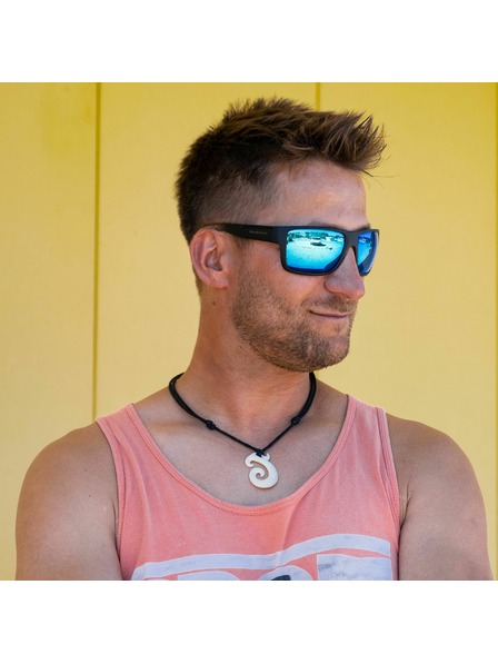 Horsefeathers Sonnenbrille Zenith - matt black fade out/mirror blue