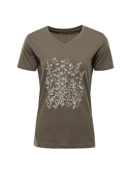 ALPINE PRO Damen Baumwoll-T-Shirt ALPINE PRO DORENA stone gray Variante pa