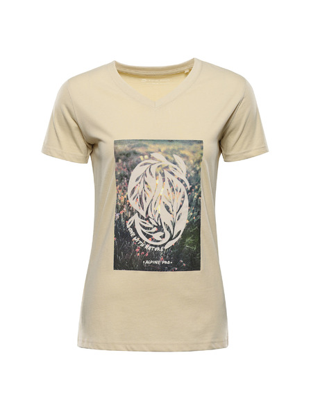 ALPINE PRO Damen Baumwoll-T-Shirt ALPINE PRO DORENA wood ash Variante pc