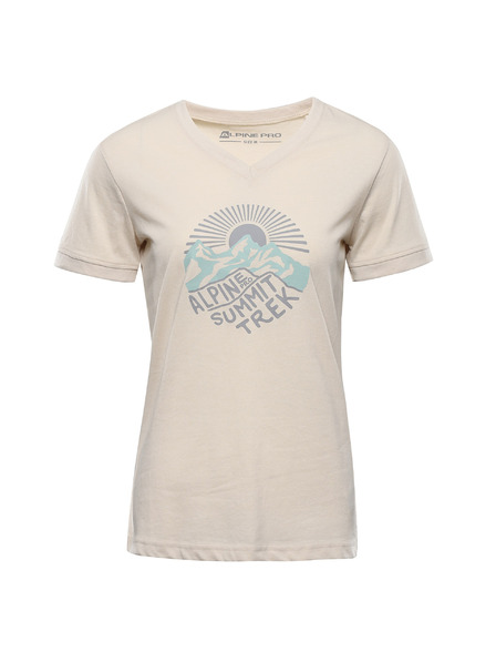 ALPINE PRO Damen-T-Shirt aus knitterfreiem Material ALPINE PRO NOGERA wood ash Variante pb