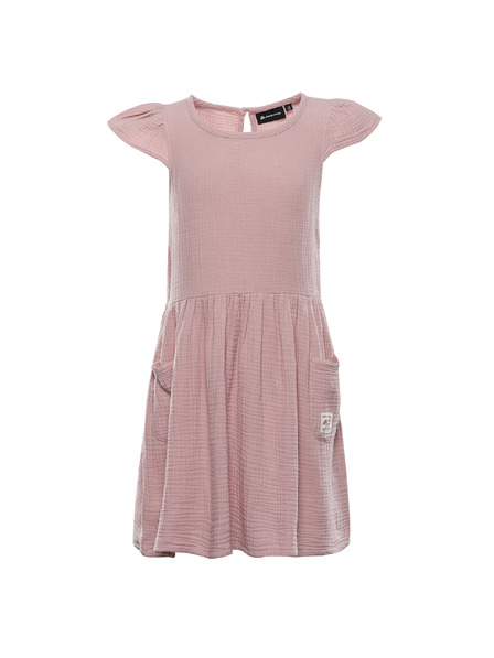 ALPINE PRO Kinder-Kleid aus Baumwolle ALPINE PRO ILERO pale mauve