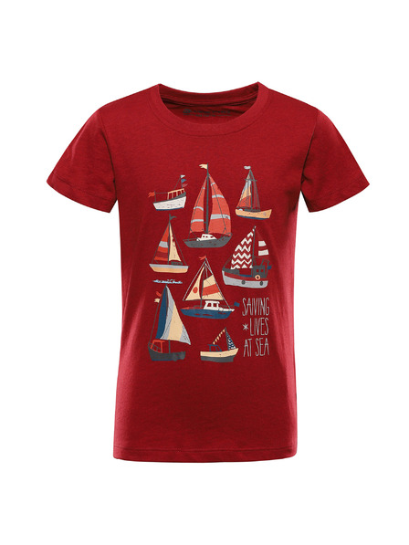 ALPINE PRO Kinder-T-Shirt aus knitterfreiem Material ALPINE PRO BIGERO 2 cardinal varianta pb